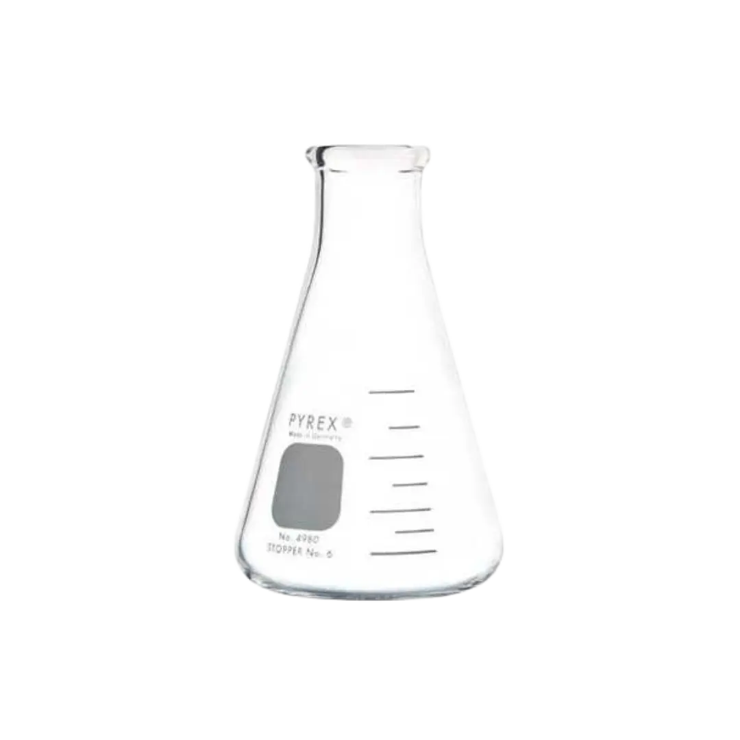 Matraz Erlenmeyer de Vidrio de Cuello Angosto