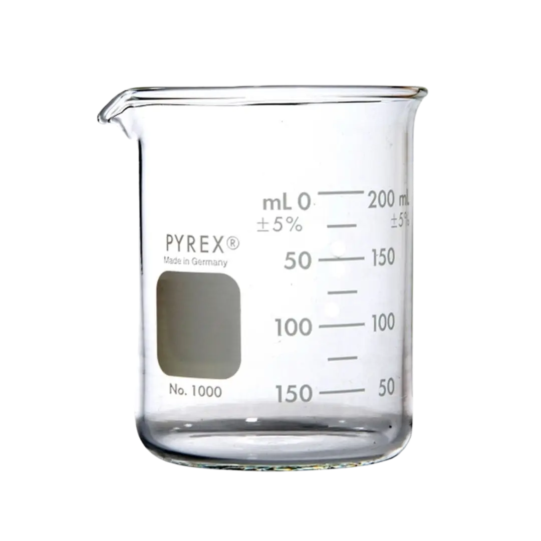 Vaso (Beaker) de Vidrio Graduado de Fondo Bajo